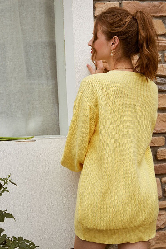 Color Relaxed Knit Cardigan