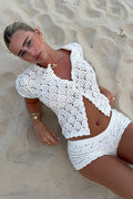 Cutout Comfy Top Shorts Two Piece Set