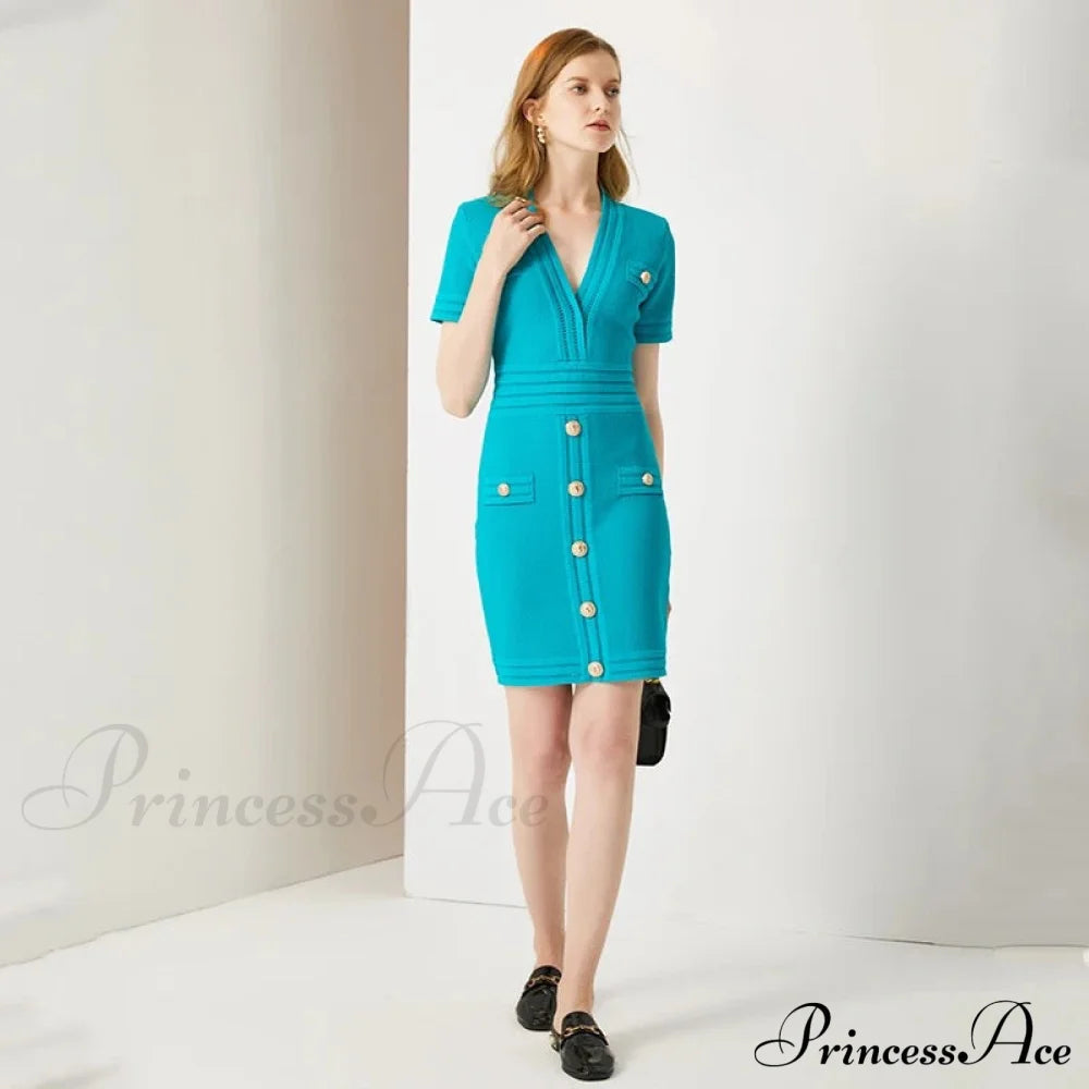 Aureta Knitted Stylish Mini Dress