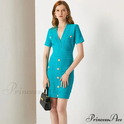 Aureta Knitted Stylish Mini Dress