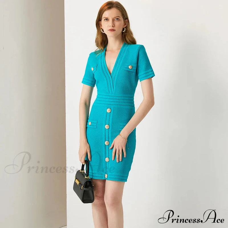 Aureta Knitted Stylish Mini Dress