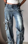 Azure Medieval Roomy Y2k Cargo Pant