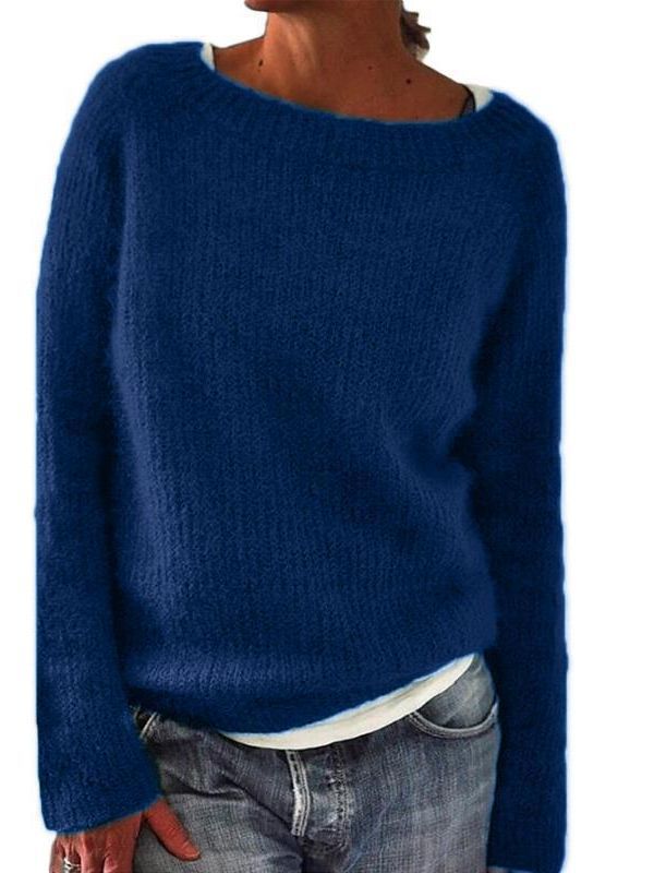 Round Neck Knitted Sweater