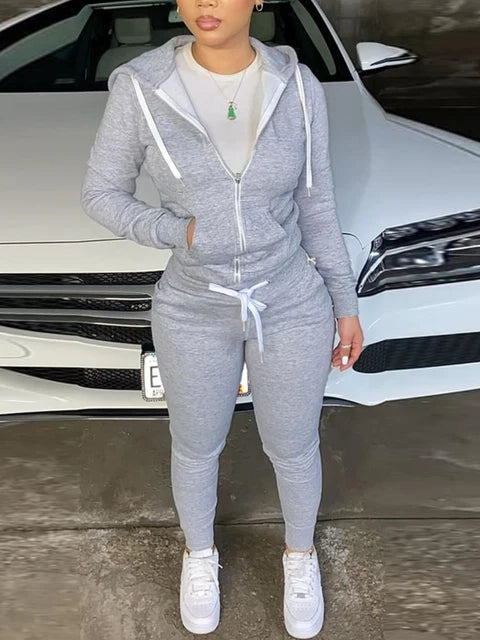 Basics Kangaroo Pocket Pants Drawstring Trousers Winter Autumn Tracksuit Coat