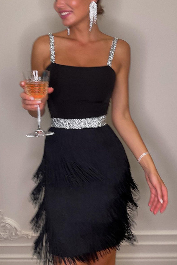 1920's Gatsbysequin Fringe Party Mini Dress