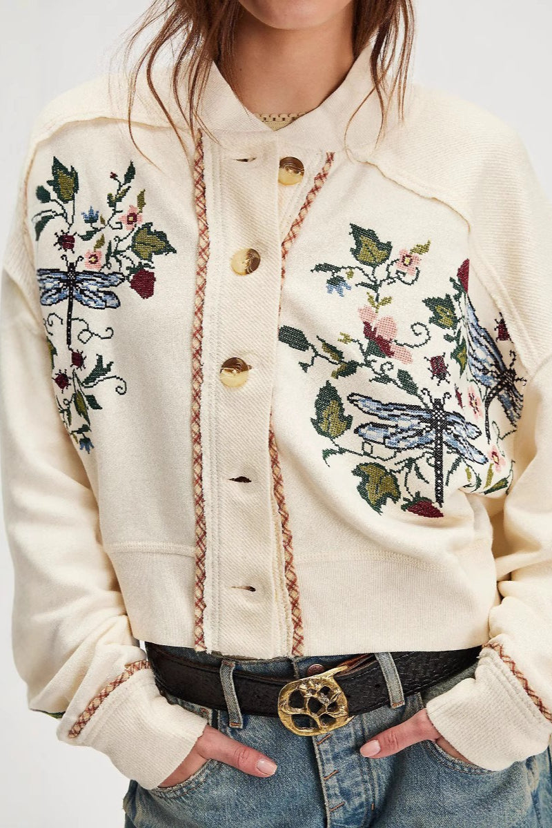 Embroidered Cardigan