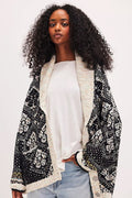 Single Breasted V Neck Square Knit Cardigan