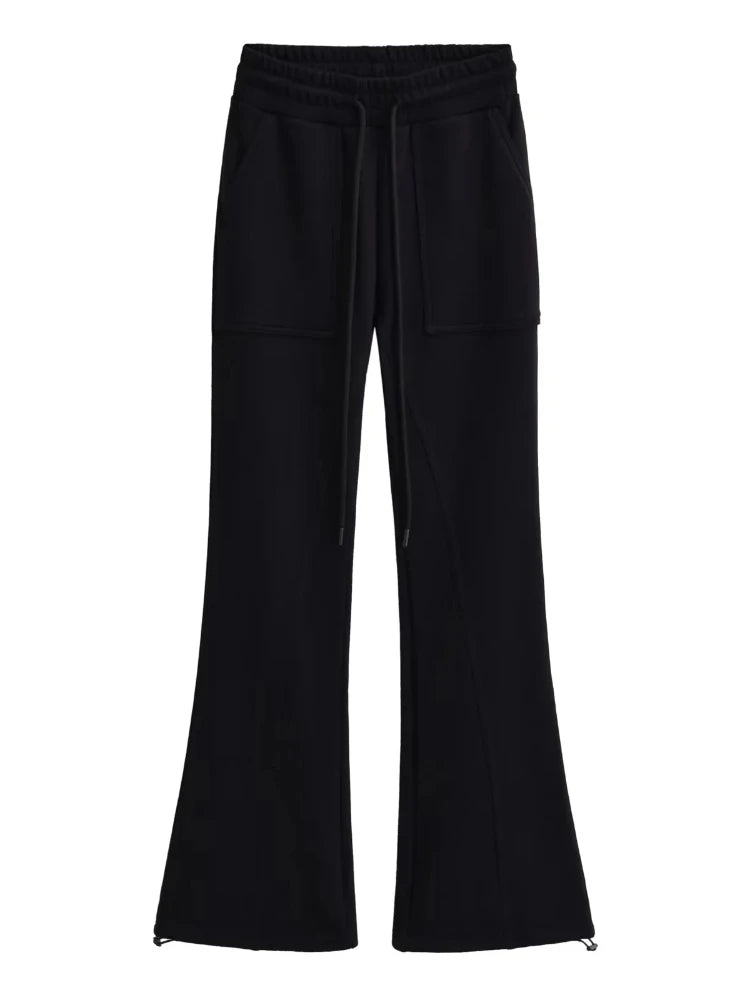 Lace Up Loose Cargo Pants High Waist Pocket Baggy Sweatpants ’s Streetweat Woman Autumn New