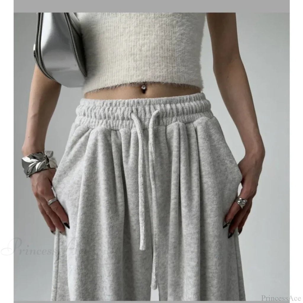 Basic Grey Knit Jogger Pants