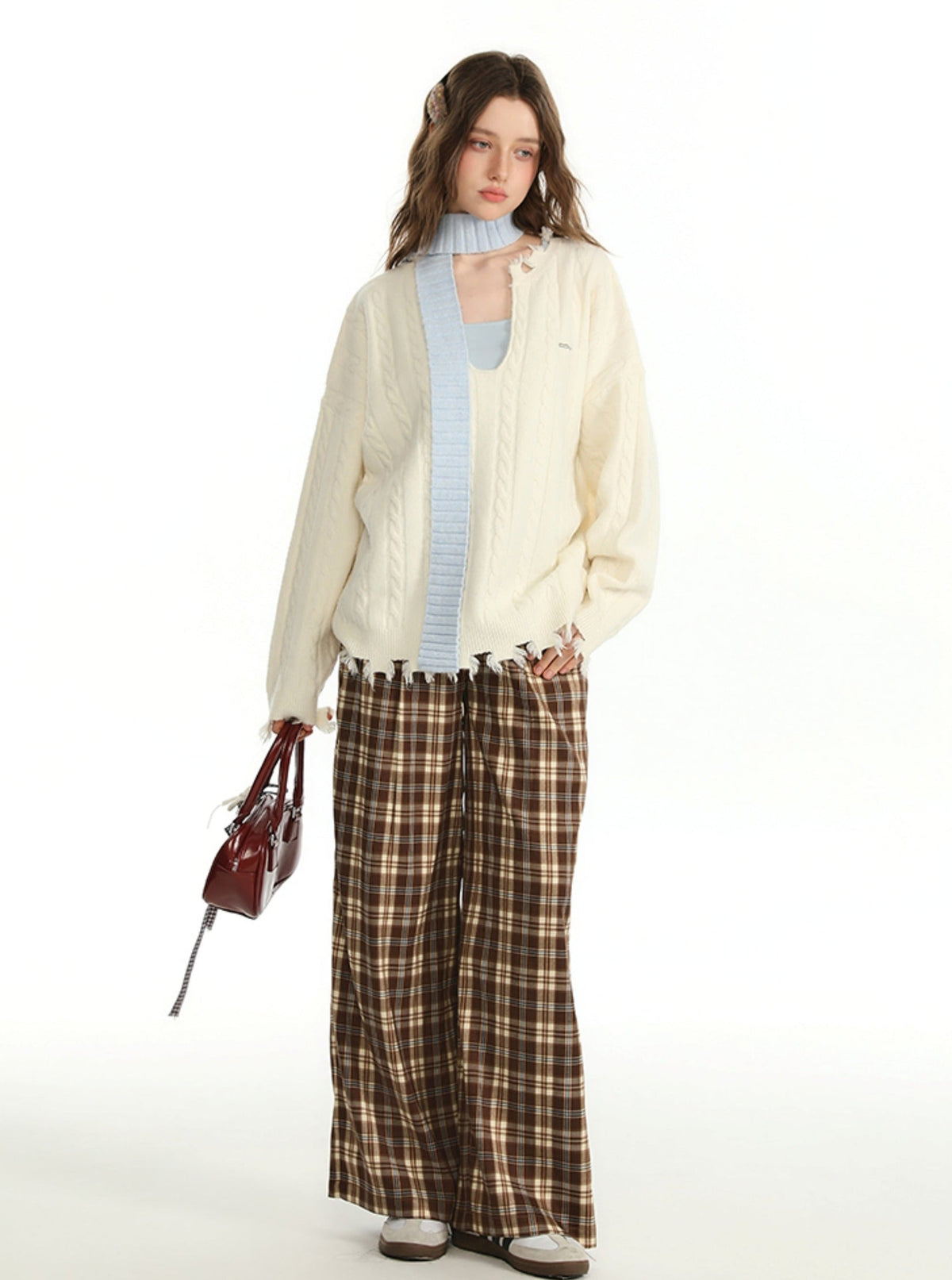 Autumn Color Sweater and Inner Vest Set