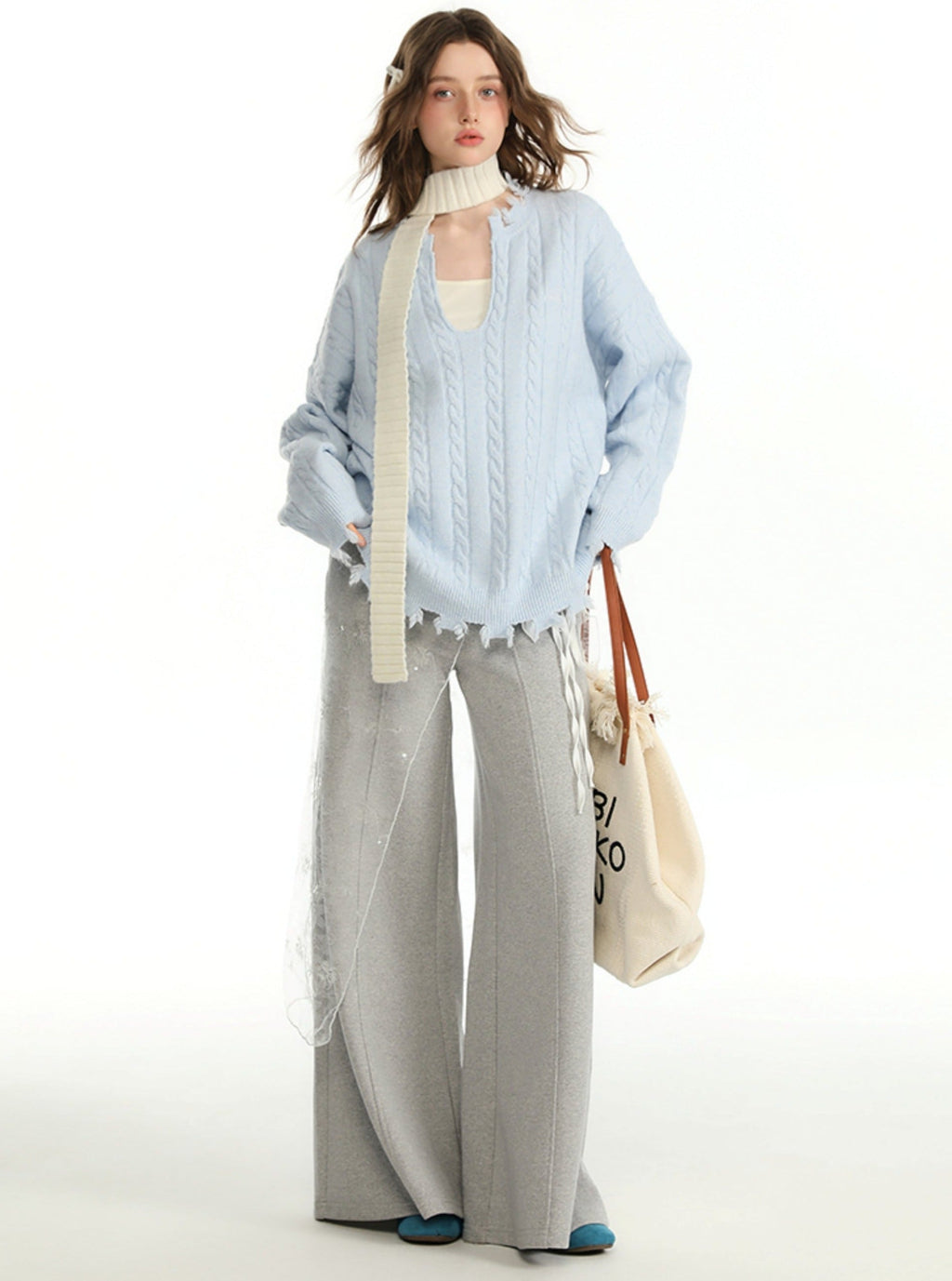 Autumn Color Sweater and Inner Vest Set