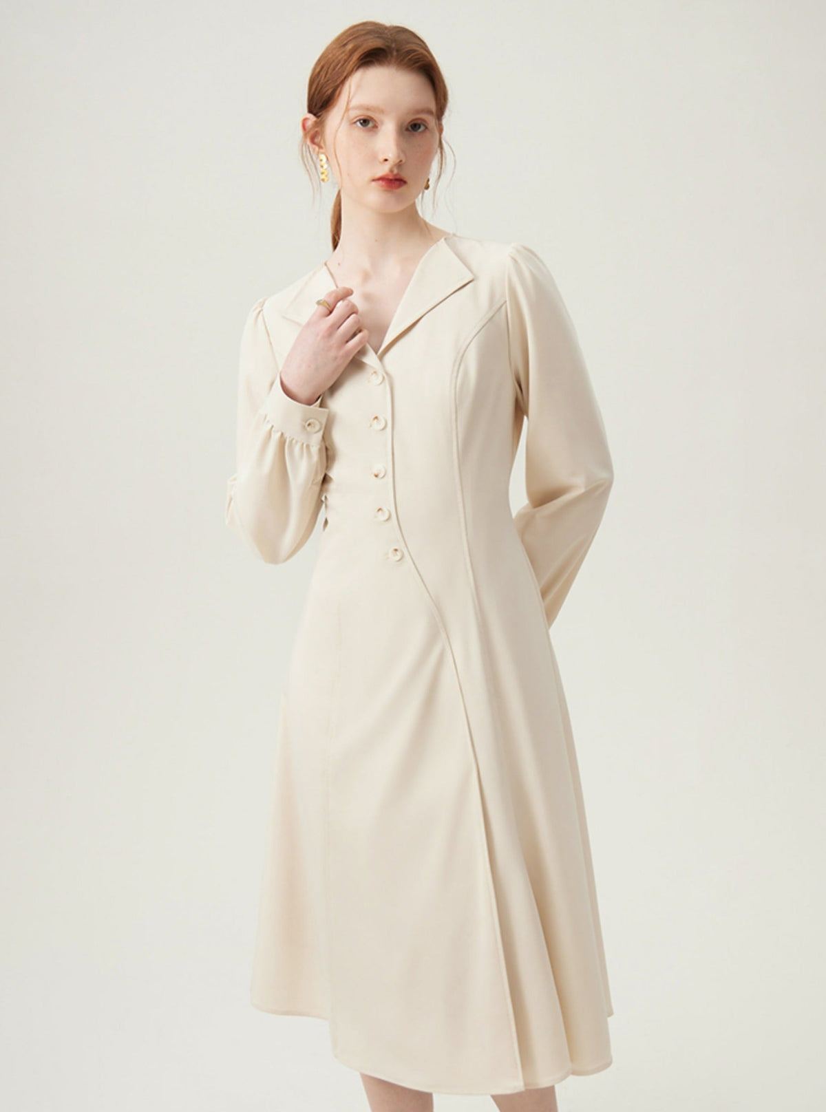 Bishop Sleeve Coat Dress