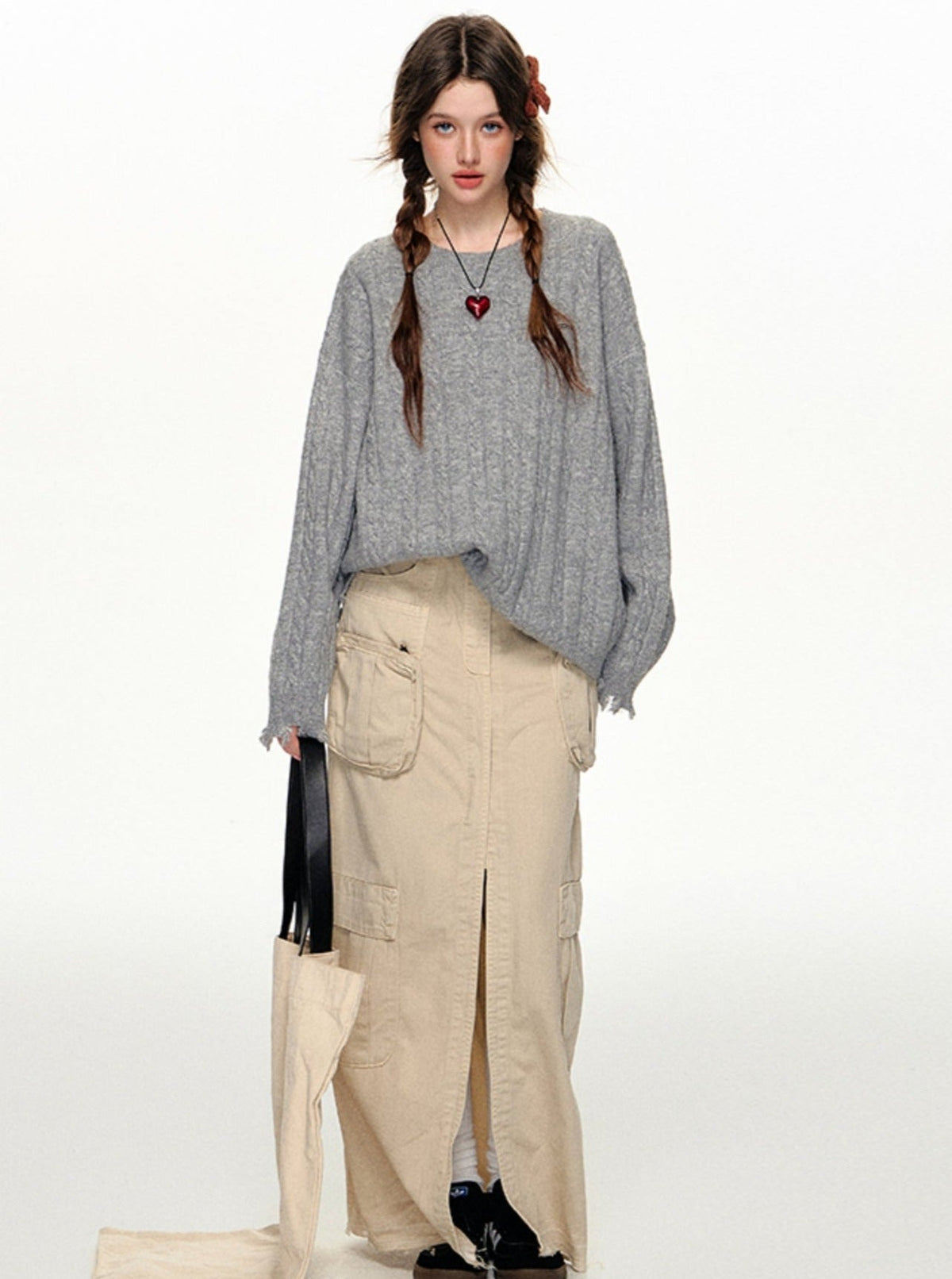 Autumn Color Sweater and Inner Vest Set
