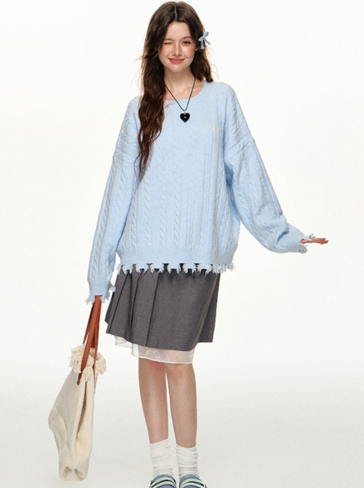 Autumn Color Sweater and Inner Vest Set
