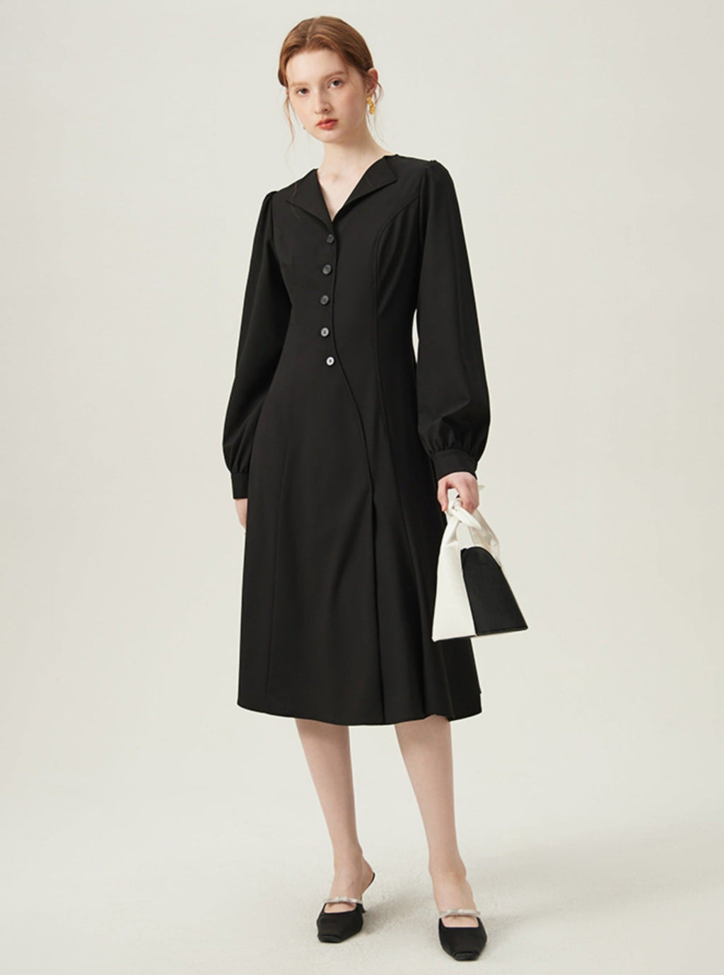 Bishop Sleeve Coat Dress