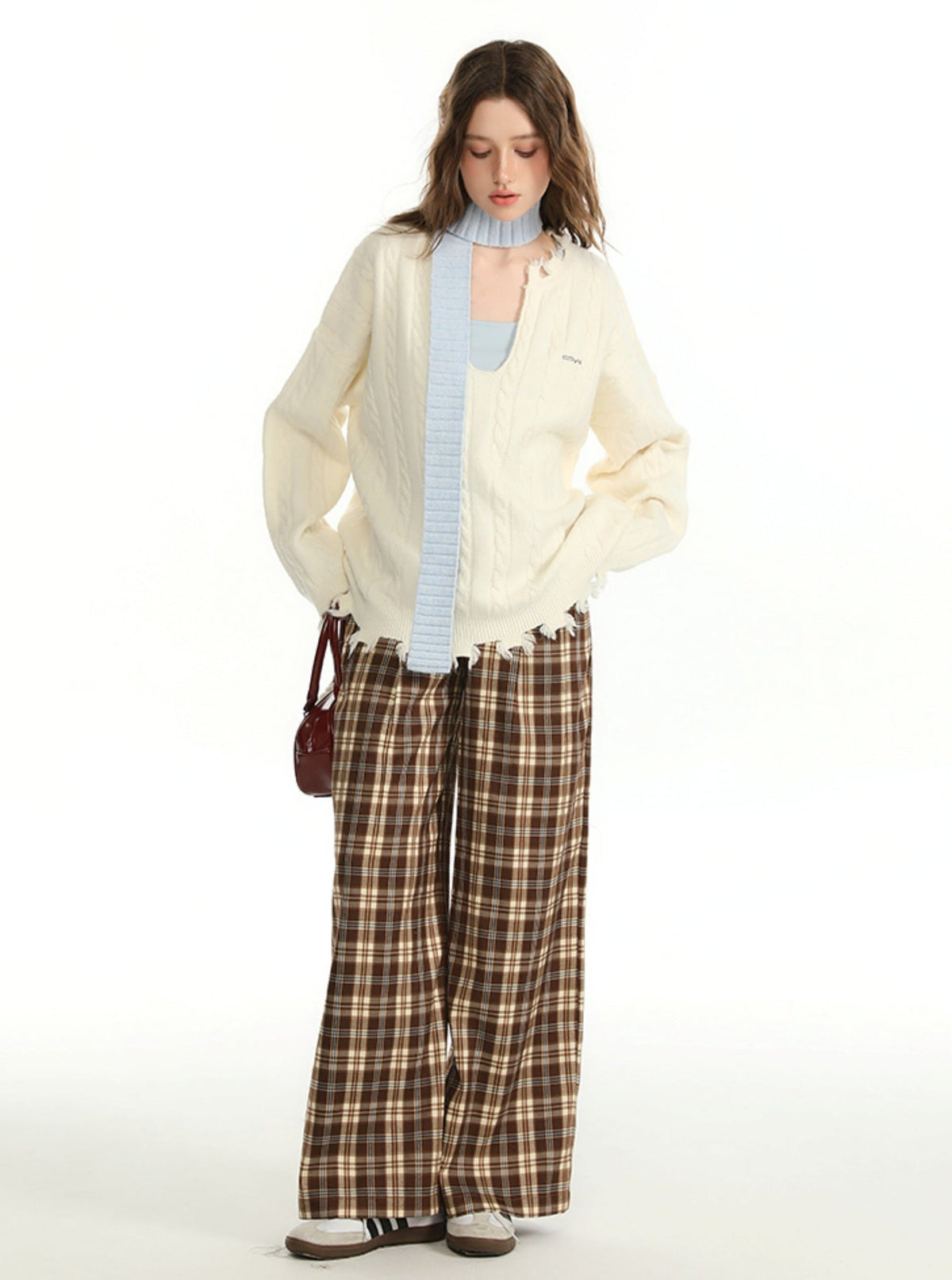 Autumn Color Sweater and Inner Vest Set