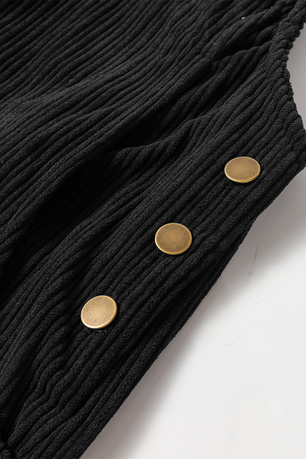 Color Pocketed Corduroy Overall