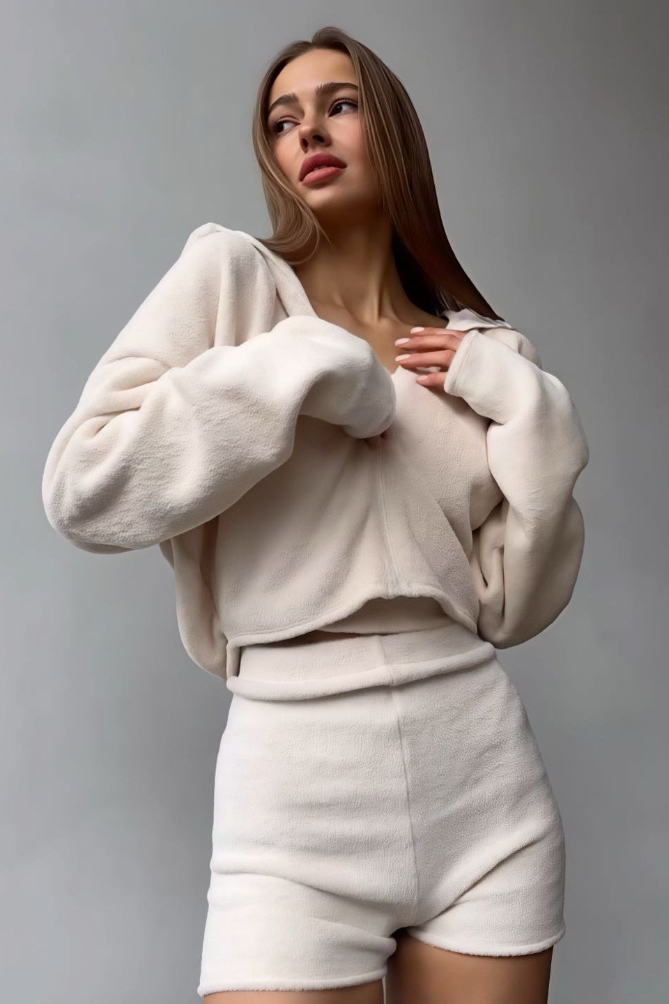 Fuzzy Cardigan Tank Three Piece Set