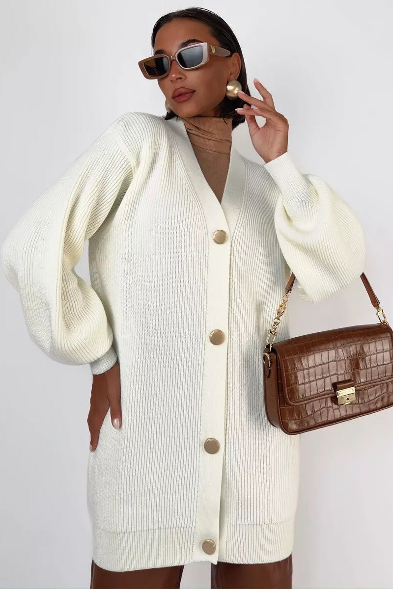 Color Relaxed Knit Cardigan