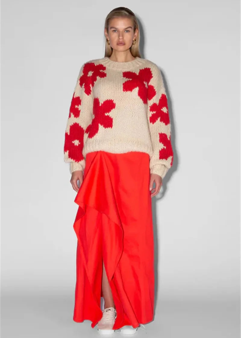 Bold Bloom - Knit Sweater