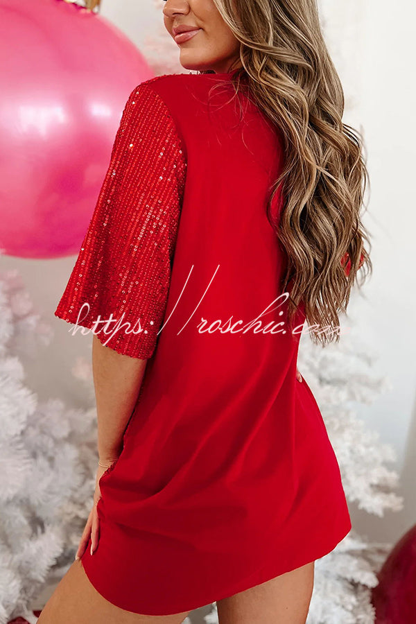 Nutcrackers for the Holidays Sequin Nutcracker T-shirt Mini Dress