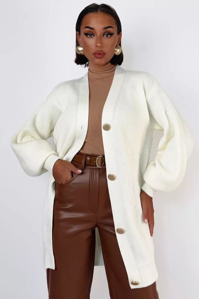 Color Relaxed Knit Cardigan