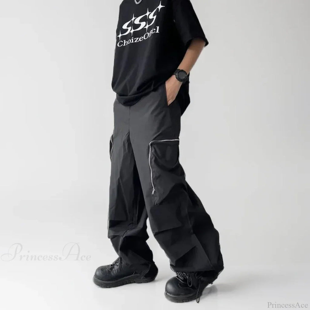 Black Baggy Cargo Pants