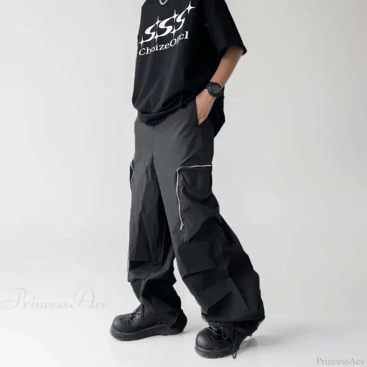 Black Baggy Cargo Pants