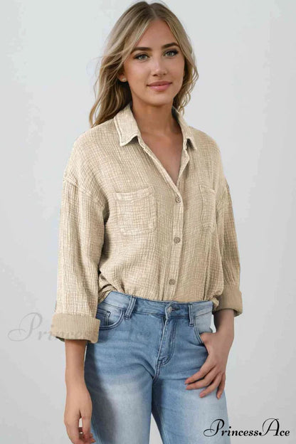 Blouse Textured With Buttons