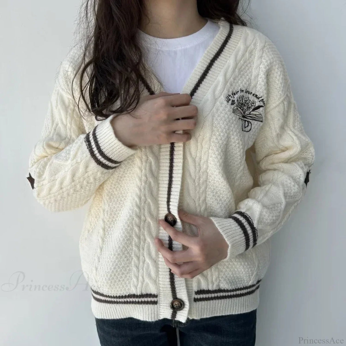 Book Ttpd Embroidered V-neck Cardigan