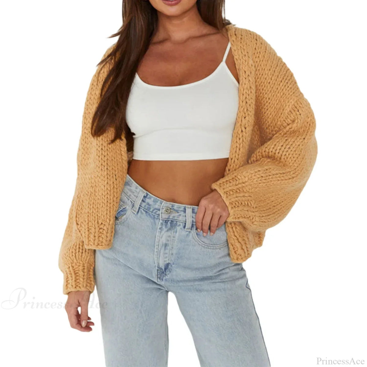 Bow Tie Front V-neck Cardigan