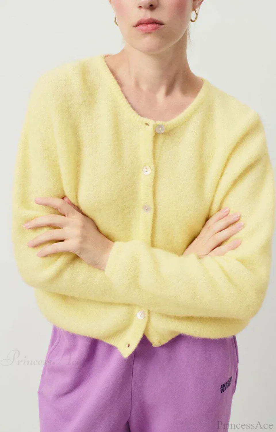 Button-down Preppy Knit Cardigan