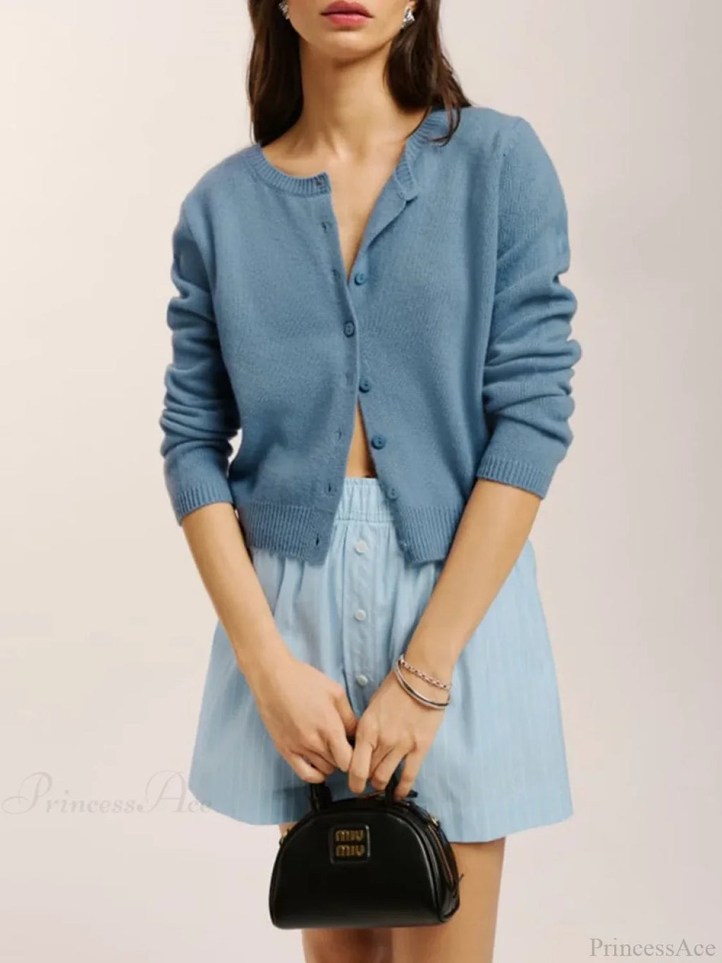 Button-down Long Sleeve Soft Knit Cardigan