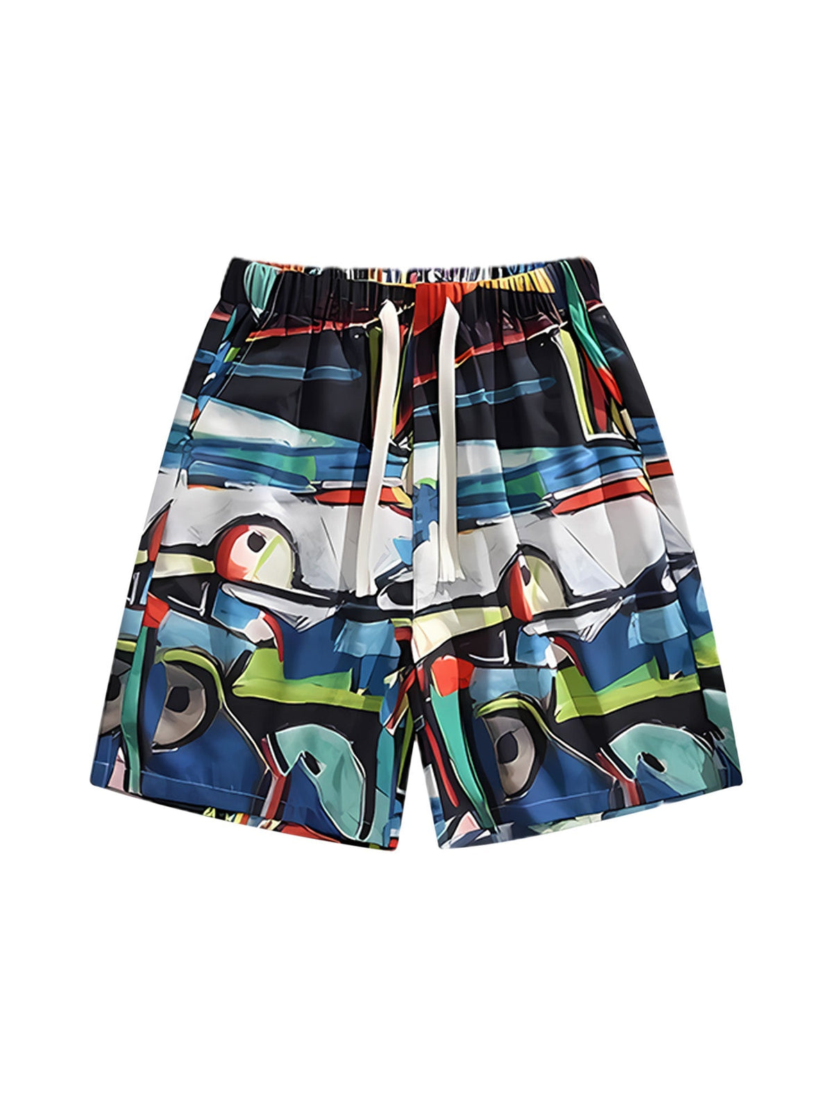 Retro Graphic Print Two-piece Set