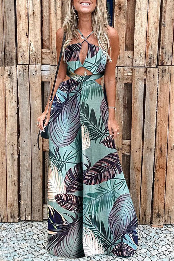 Digital Printing Beach Jumpsuit