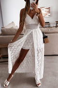 Skirt Stitching Lace Fabric Romper