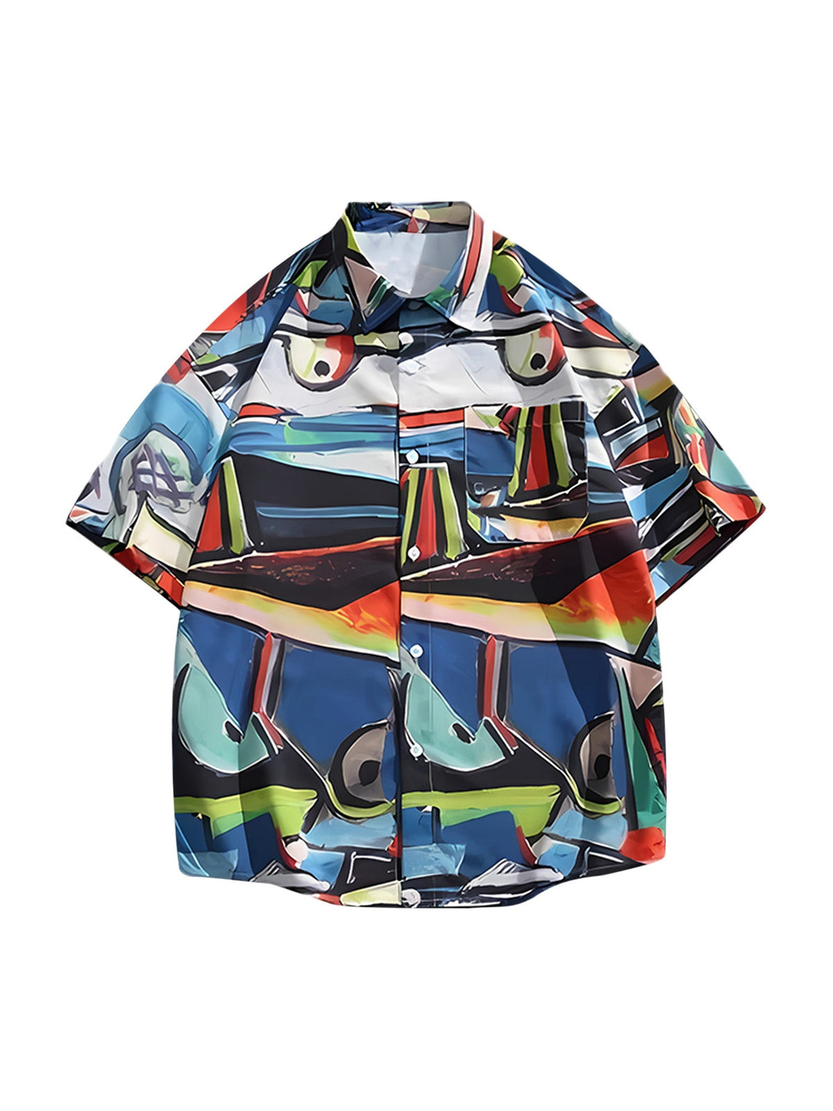 Retro Graphic Print Two-piece Set