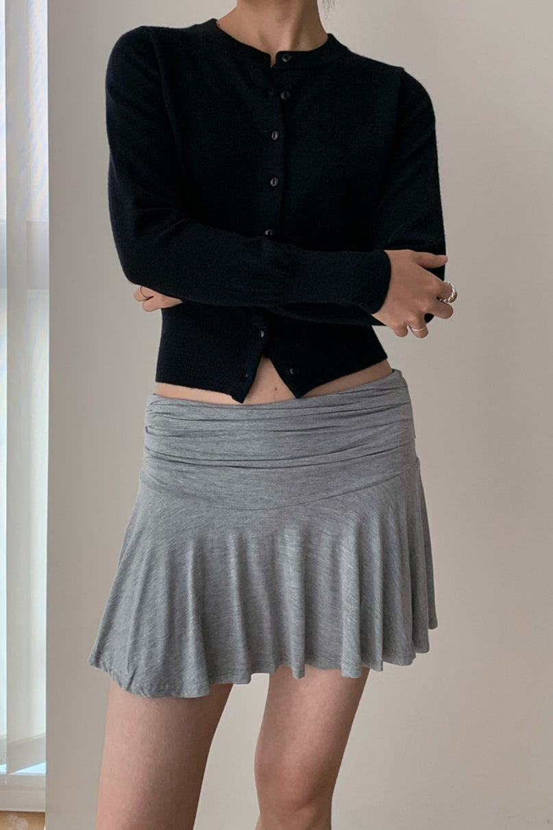 Slim-fit Round-neck Knit Cardigan