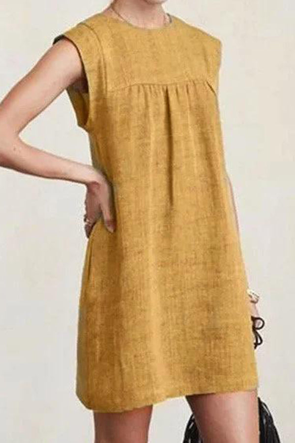 Sleeveless A-line Mini Dress