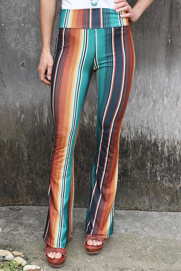 Skinny High Waist Pants Flared Pants