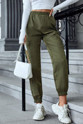 Multicolor Cargo Pants Multi-pocket Skinny Pants