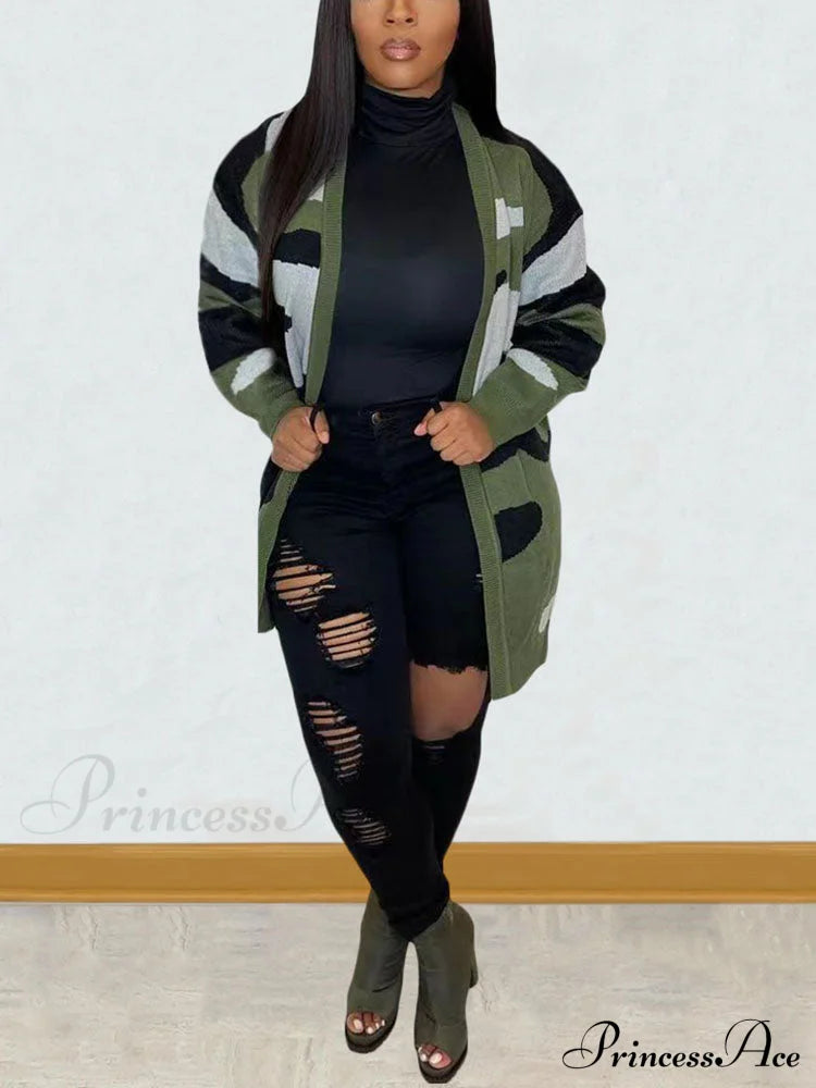 Camouflage Active Cardigan