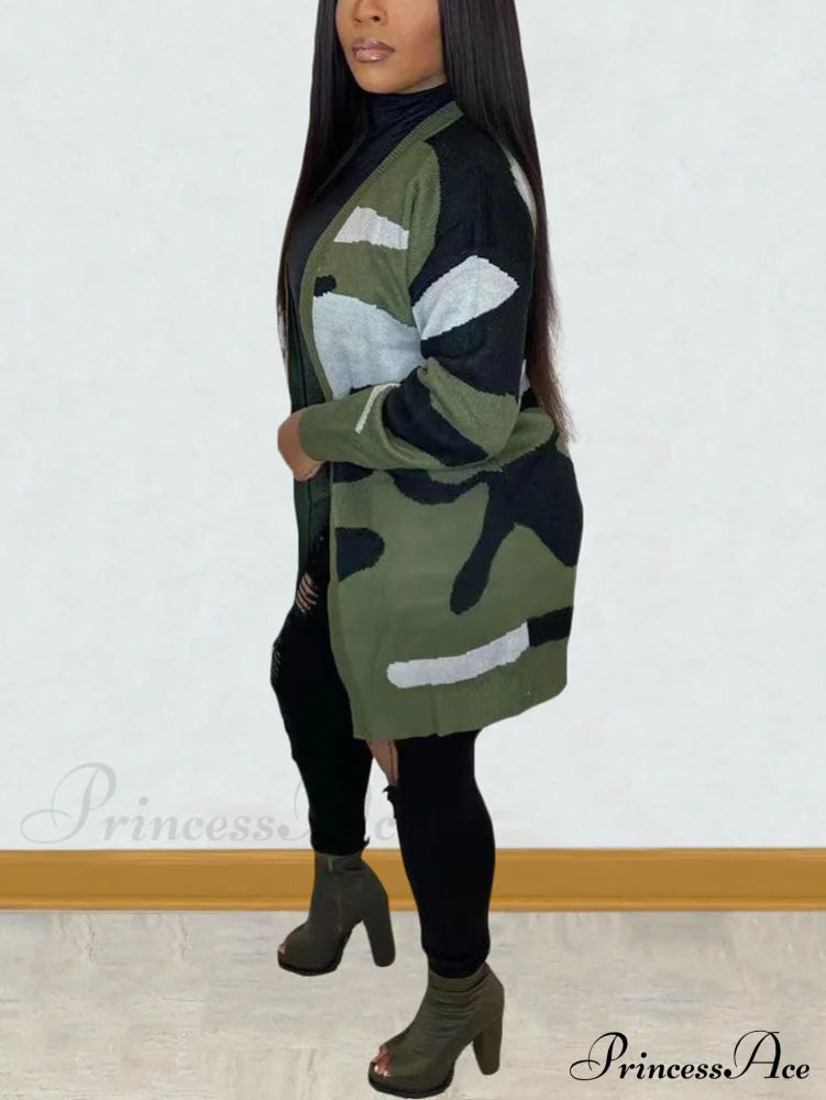 Camouflage Active Cardigan