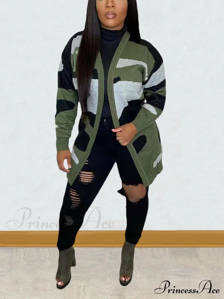Camouflage Active Cardigan