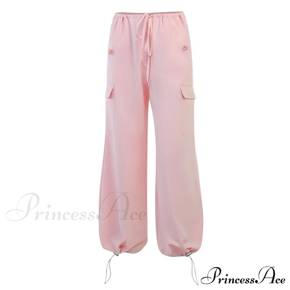 Cargo Pants Straight Wide Leg Loose Trousers