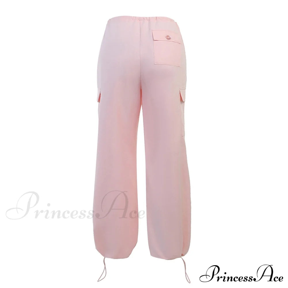 Cargo Pants Straight Wide Leg Loose Trousers