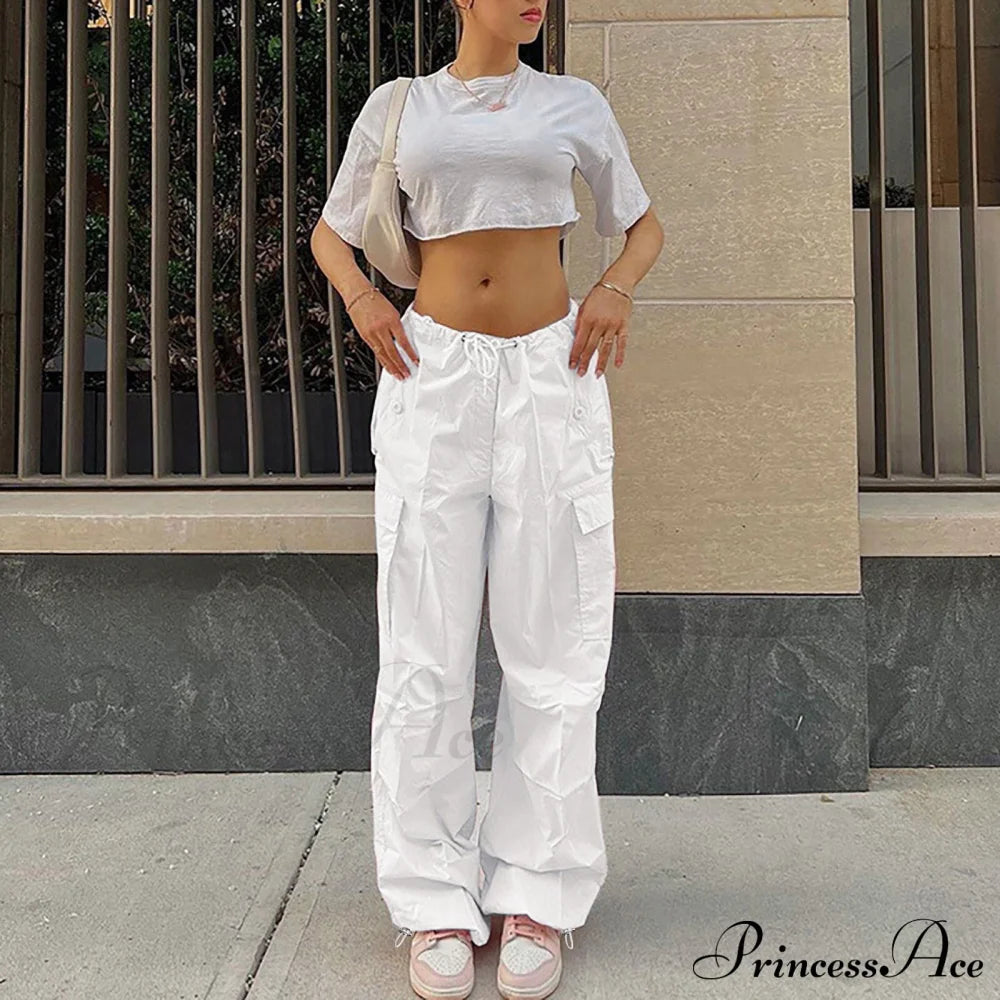 Cargo Pants Straight Wide Leg Loose Trousers