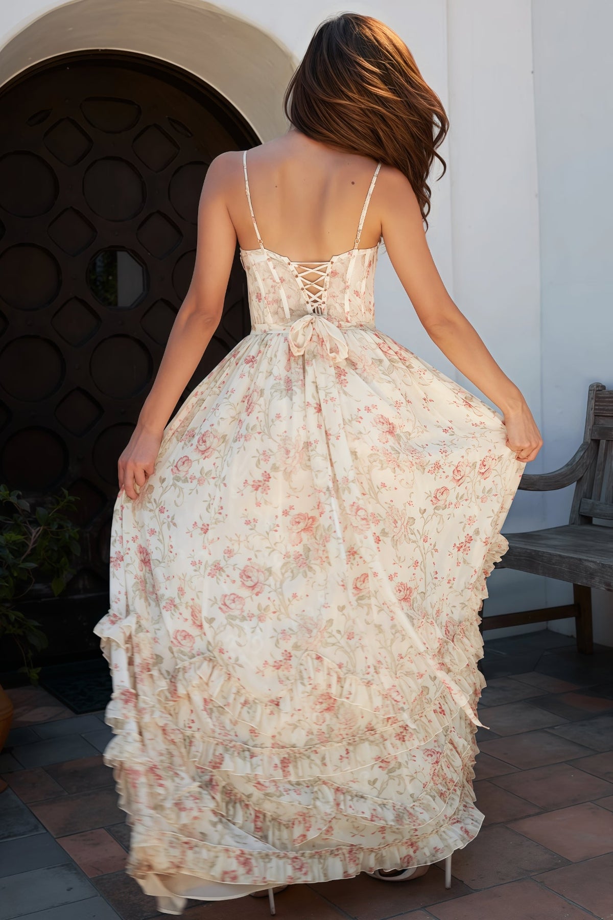 Kervt Yellow Strapless Maxi Dress