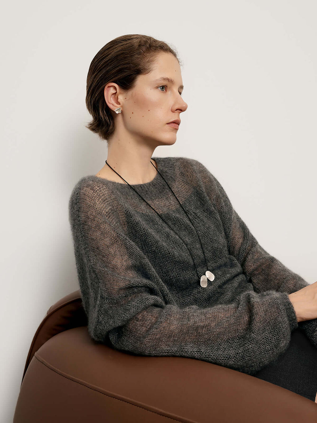 Cashmere-silk Relaxed Pullover Sweater