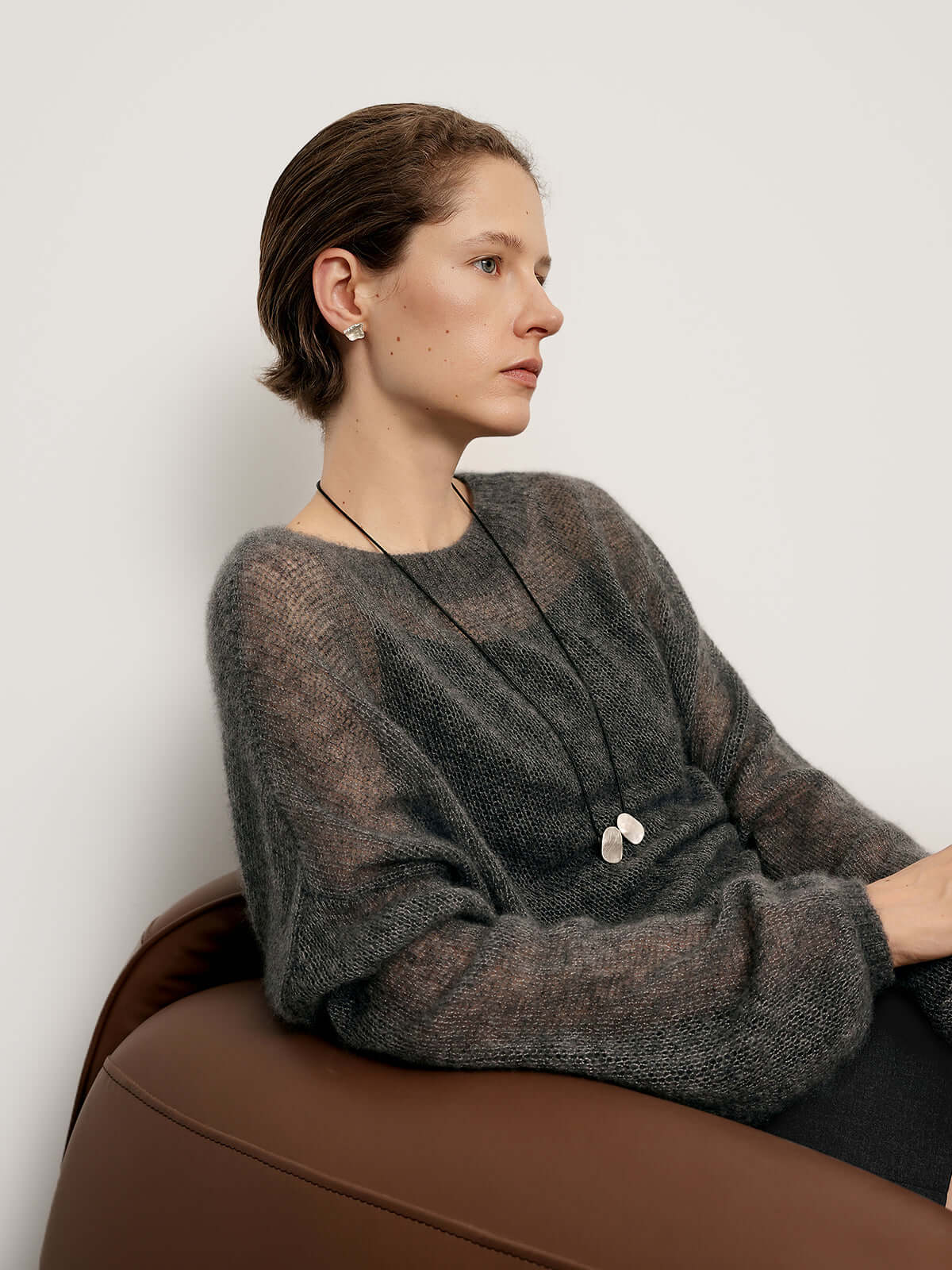 Cashmere-silk Relaxed Pullover Sweater